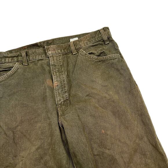 Levi’s VTG 90s 550 Relaxed Fit Tapered Leg Jeans Orange Tab FLAW Green 36x32 - Picture 3 of 7